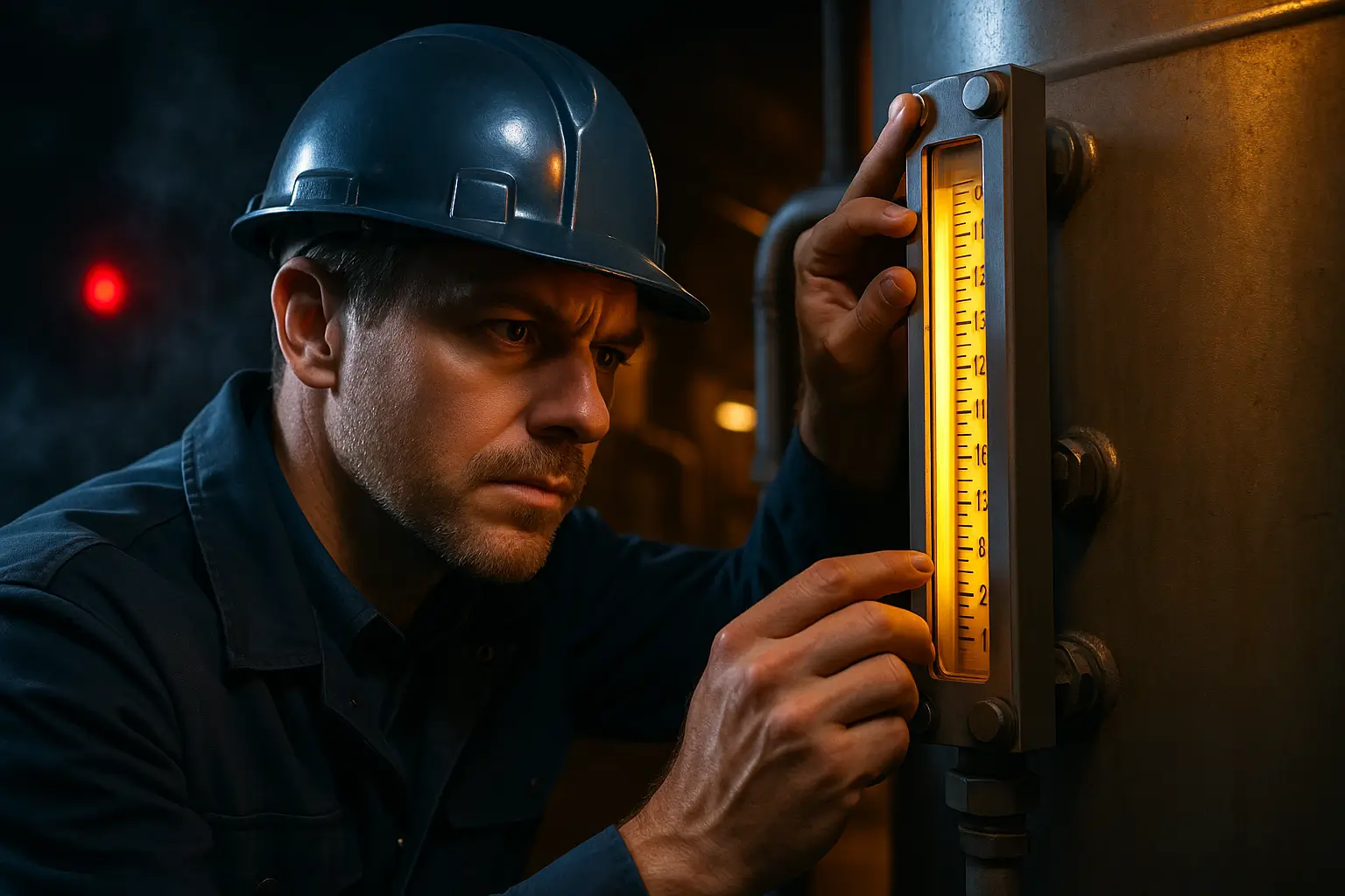 проверка шкалы уровня на приборе